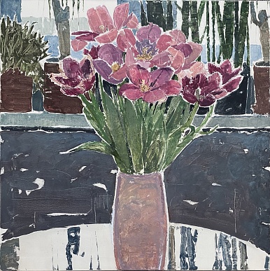 Тюльпаны с отражением