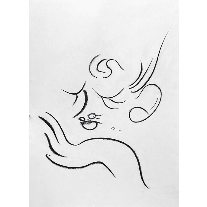 Рука, держащая лицо. №6